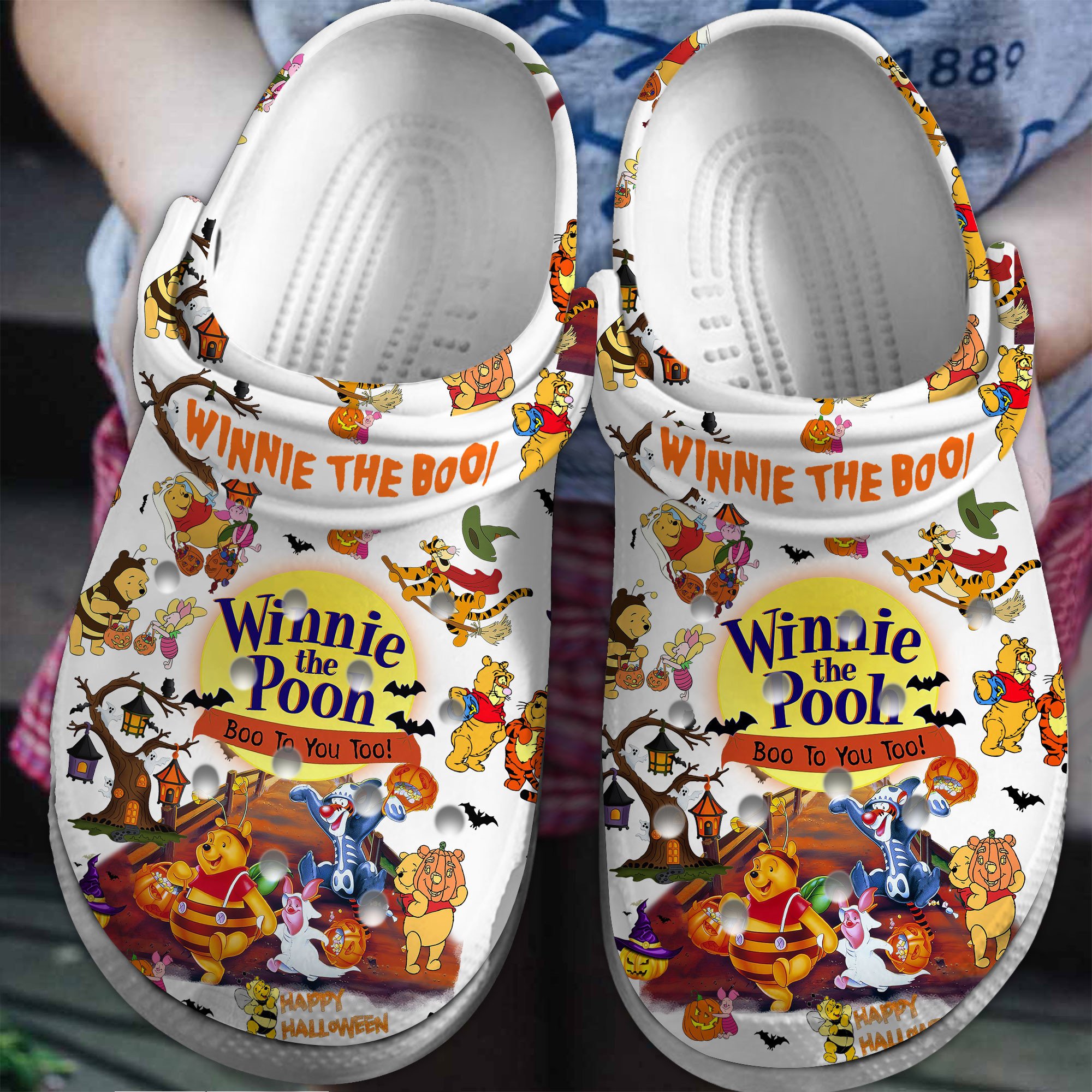 Winnie The Pooh Cartoon Crocs, Clogs Shoes Comfortable For Men Women and Kids - GNL2614624