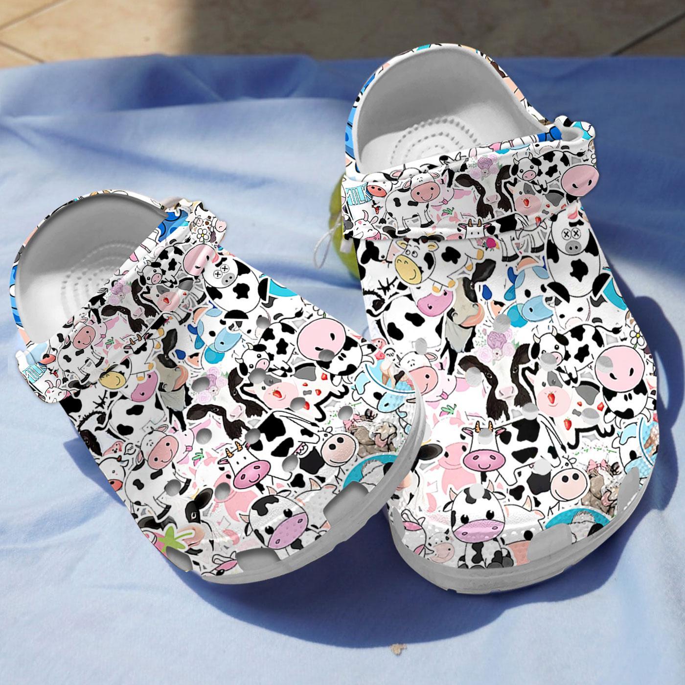 Love Cow Crocs, Crocs Shoes Comfortable For Men Women and Kids