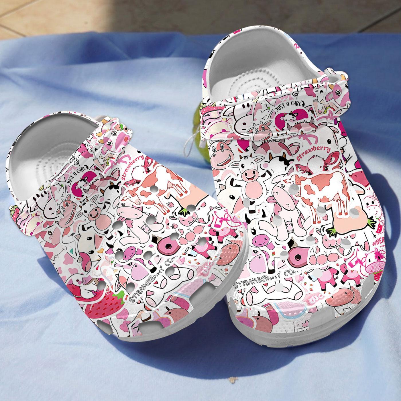 Love Cow Crocs, Crocs Shoes Comfortable For Men Women and Kids