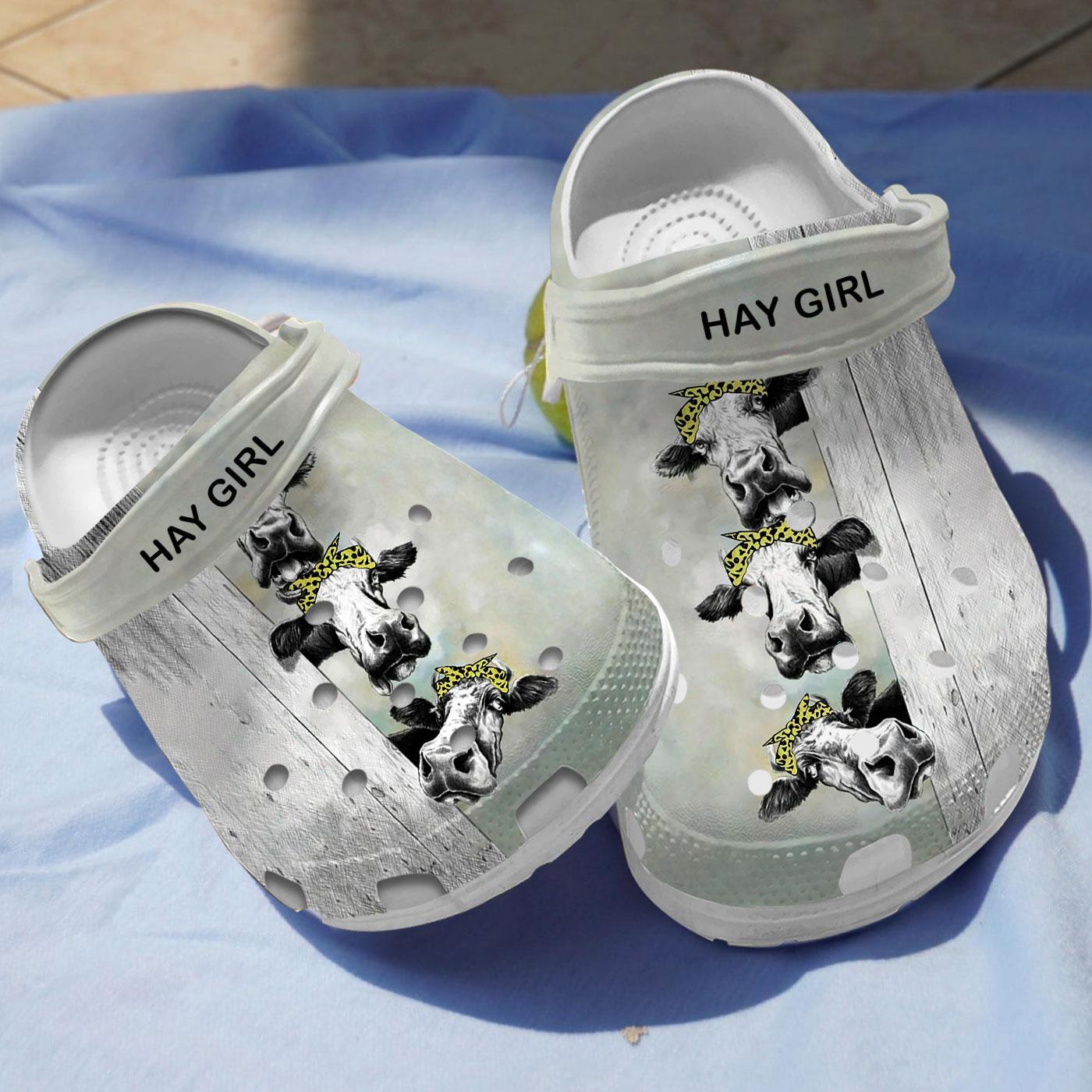 Cow Hay Girl Crocs, Crocs Shoes Comfortable For Men Women and Kids