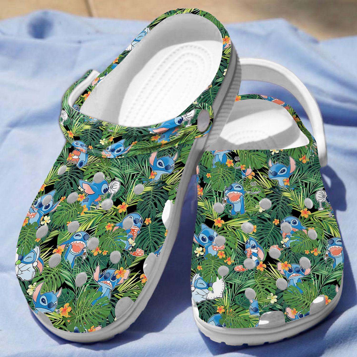 Stitch Cartoon Crocs, Clogs Shoes Comfortable For Men Women and Kids - GNL2614846