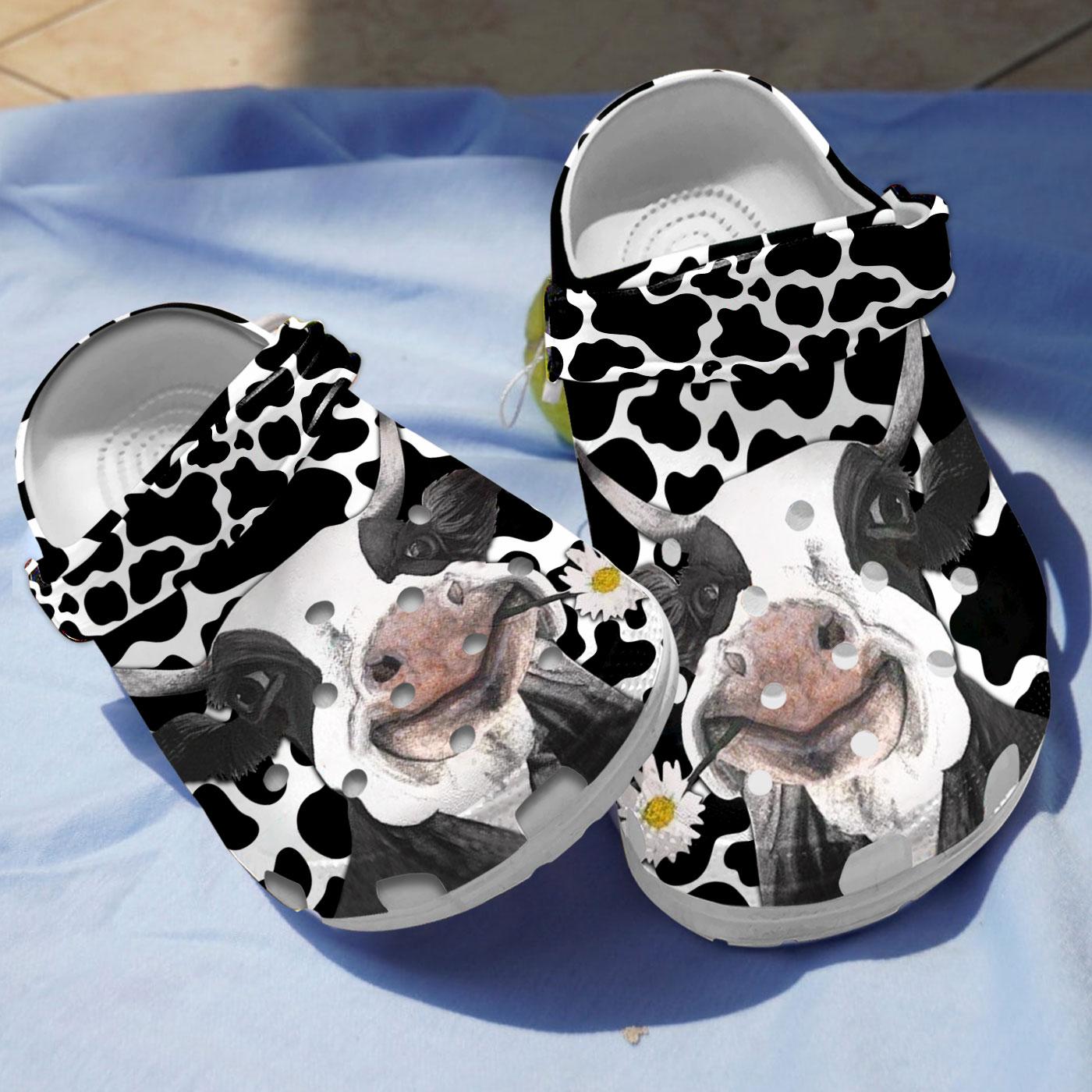 Love Cow Crocs, Crocs Shoes Comfortable For Men Women and Kids
