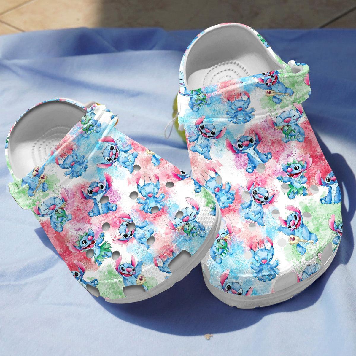 Stitch Cartoon Crocs, Clogs Shoes Comfortable For Men Women and Kids - GNL2614848