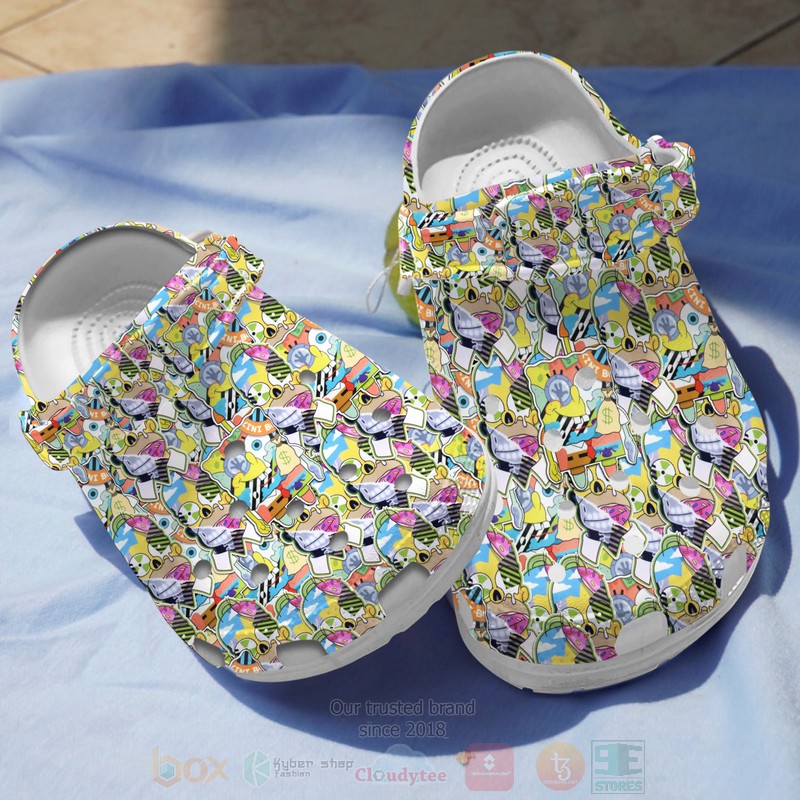 Simpsons and Spongebob Squarepants Cartoon Crocs, Clogs Shoes Comfortable For Men Women and Kids