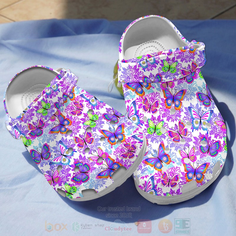 Butterfly Motif Crocs, Crocs Shoes Comfortable For Men Women and Kids