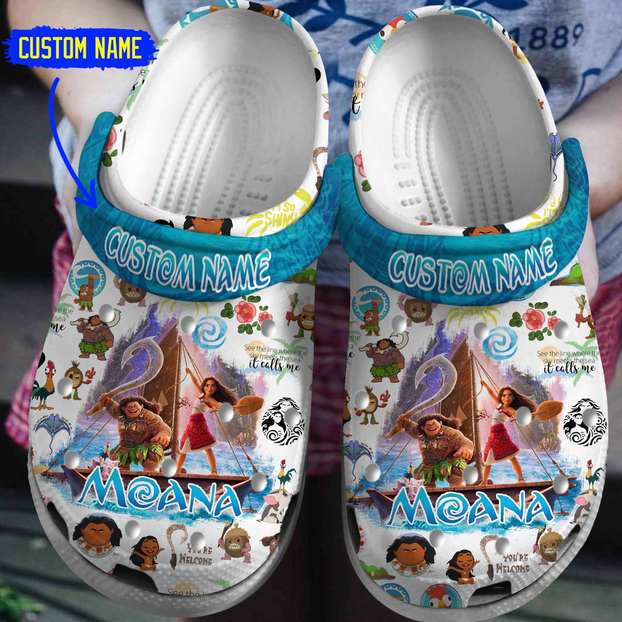 Moana Cartoon Crocs, Clogs Shoes Comfortable For Men Women and Kids - GNL2614633