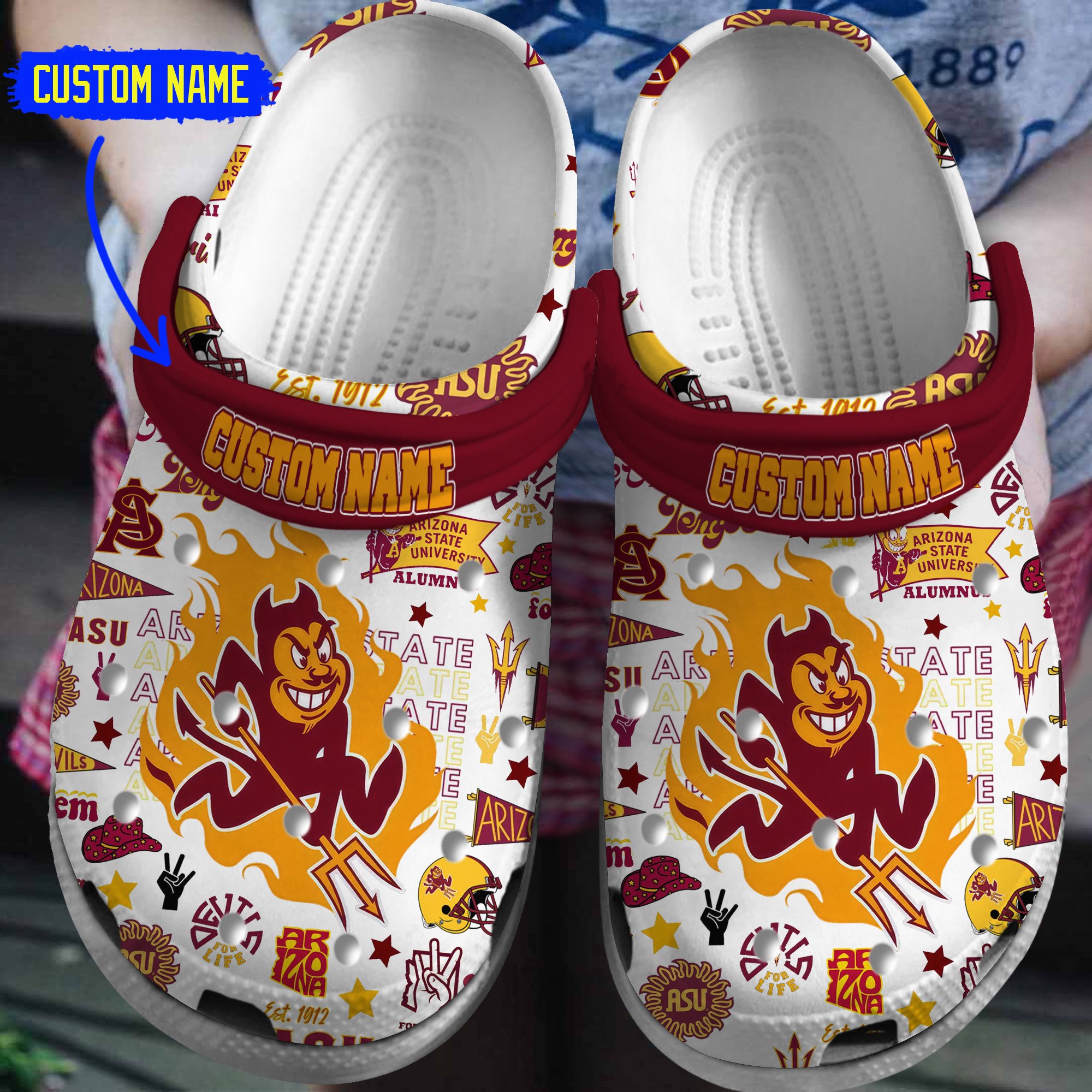Arizona State Sun Devils 2025 NCAA Sport Crocs Clogs For Men Women and Kids - GNL146813