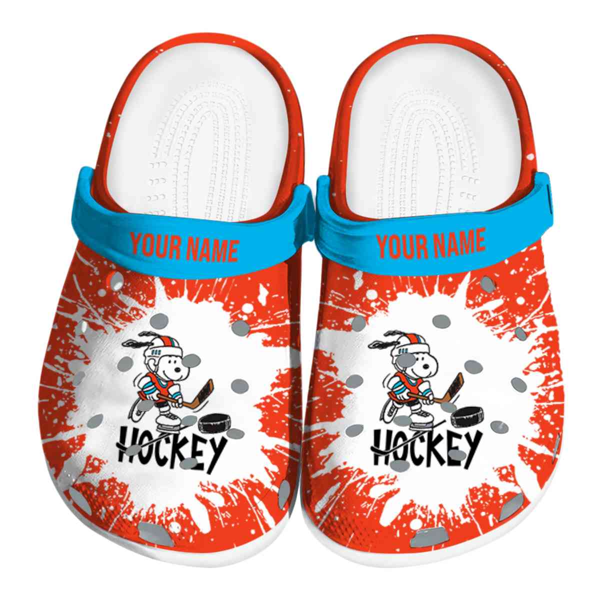 Snoopy Hockey Cartoon Sport Crocs, Clogs Shoes Comfortable For Men Women and Kids - GNL2614649