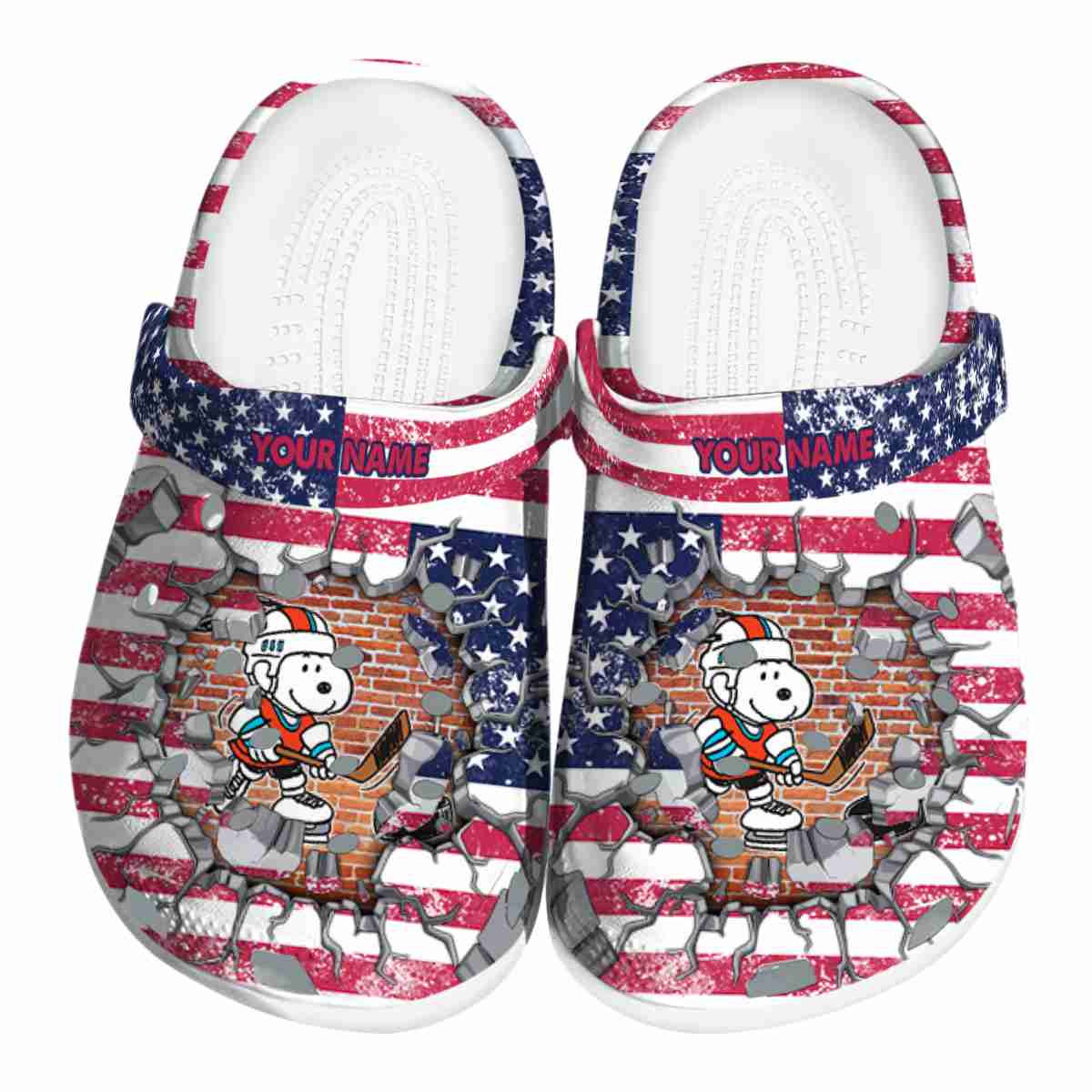 Snoopy Hockey Cartoon Sport Crocs, Clogs Shoes Comfortable For Men Women and Kids - GNL2614654