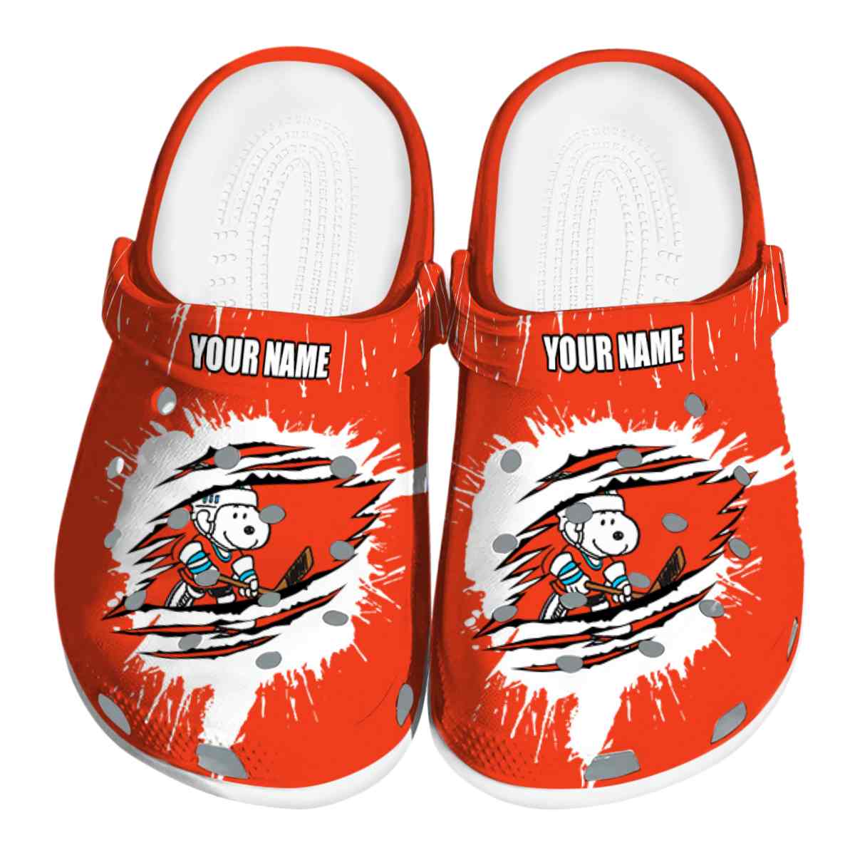 Snoopy Hockey Cartoon Sport Crocs, Clogs Shoes Comfortable For Men Women and Kids - GNL2614656