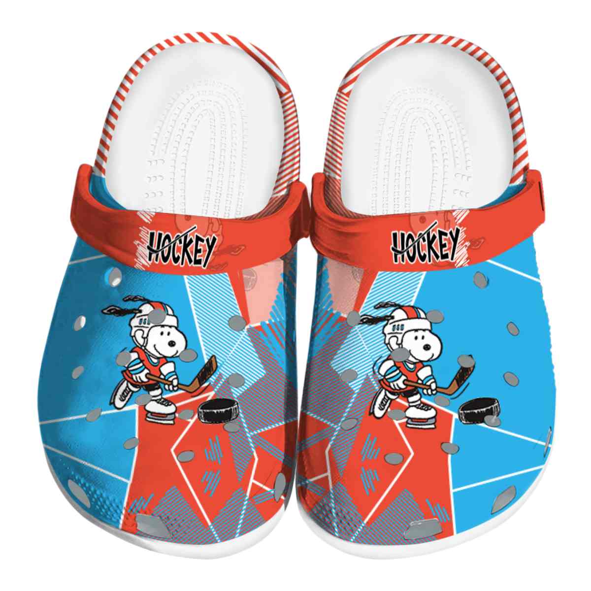 Snoopy Hockey Cartoon Sport Crocs, Clogs Shoes Comfortable For Men Women and Kids - GNL2614650