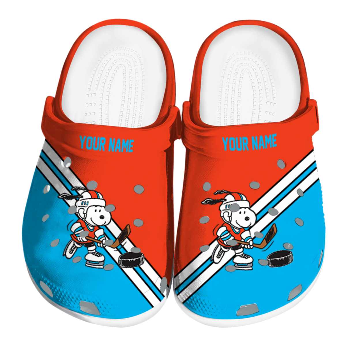 Snoopy Hockey Cartoon Sport Crocs, Clogs Shoes Comfortable For Men Women and Kids - GNL2614651