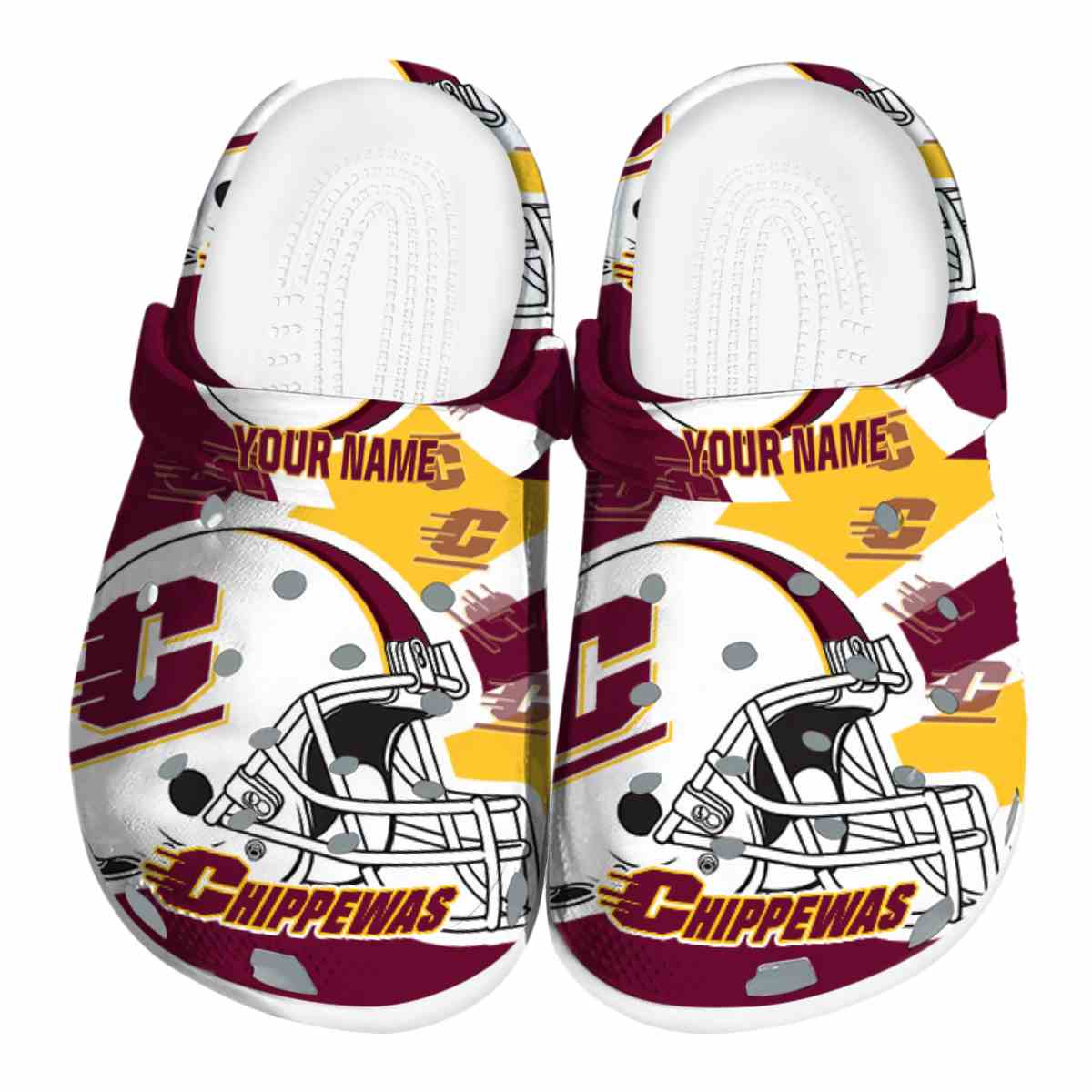 Central Michigan Chippewas 2025 NCAA Sport Crocs Clogs For Men Women and Kids - GNL1461451