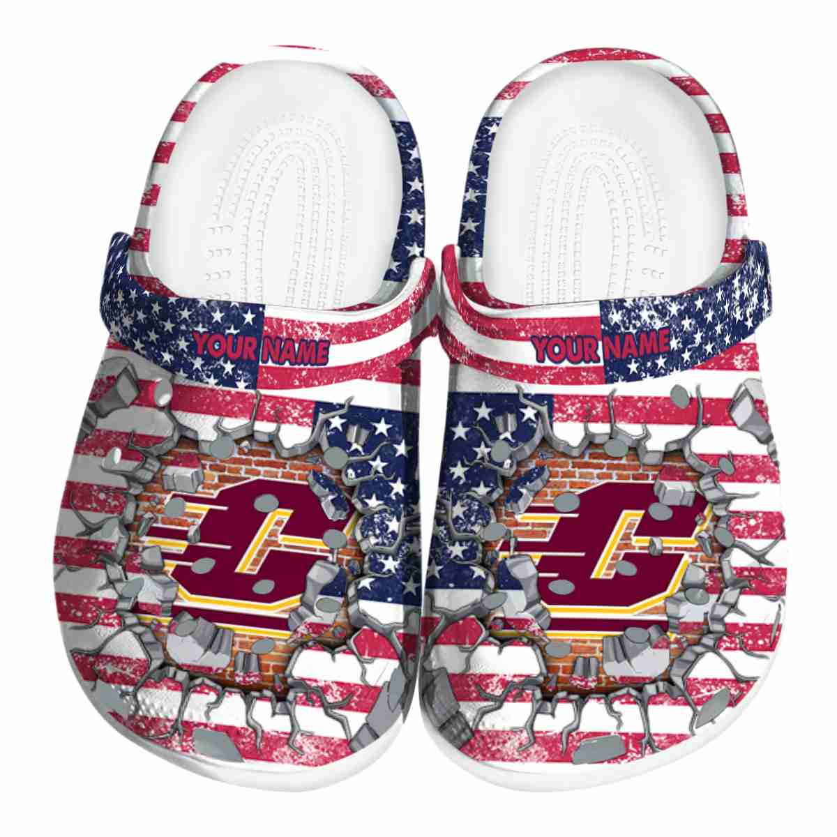 Central Michigan Chippewas 2025 NCAA Sport Crocs Clogs For Men Women and Kids - GNL1461444