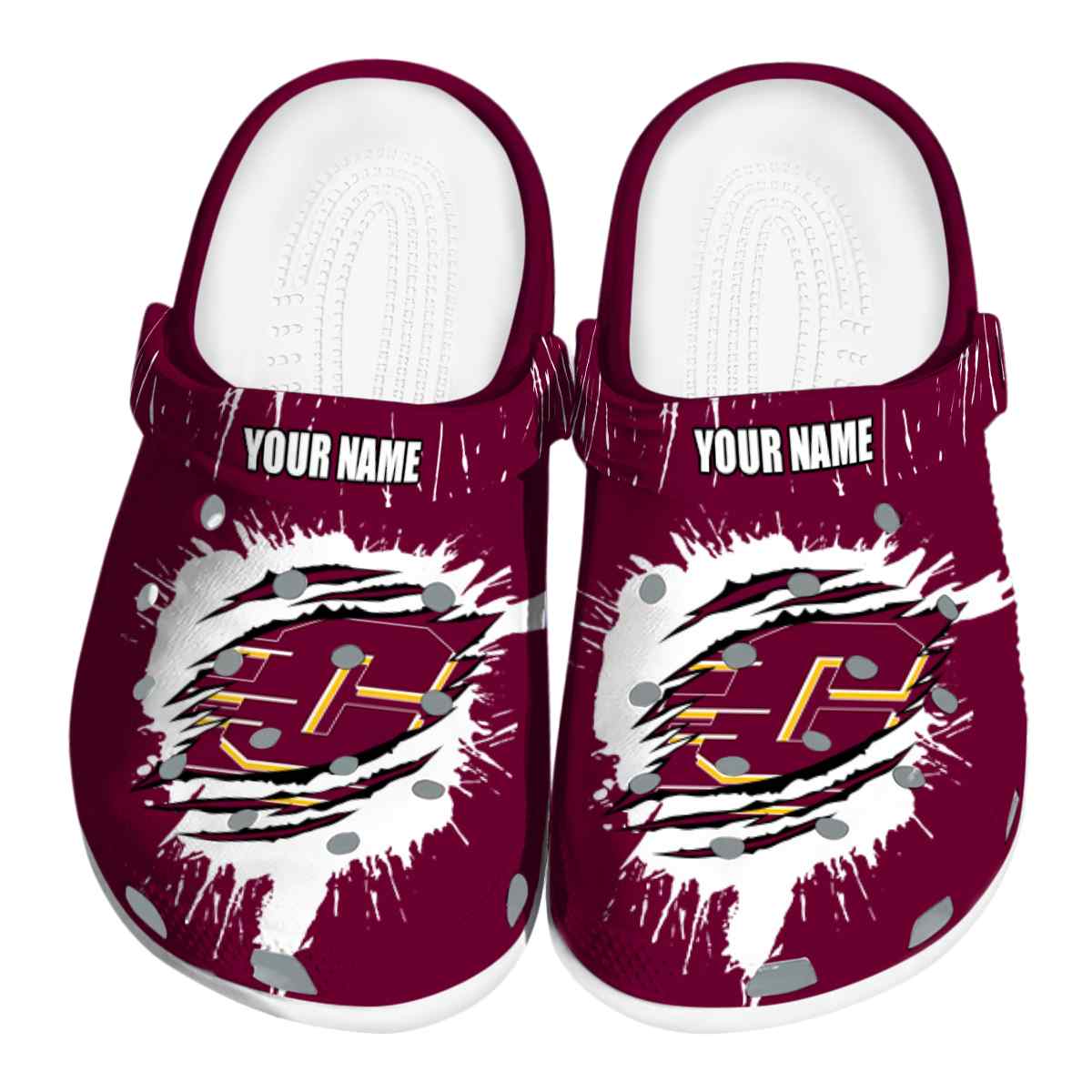 Central Michigan Chippewas 2025 NCAA Sport Crocs Clogs For Men Women and Kids - GNL1461432