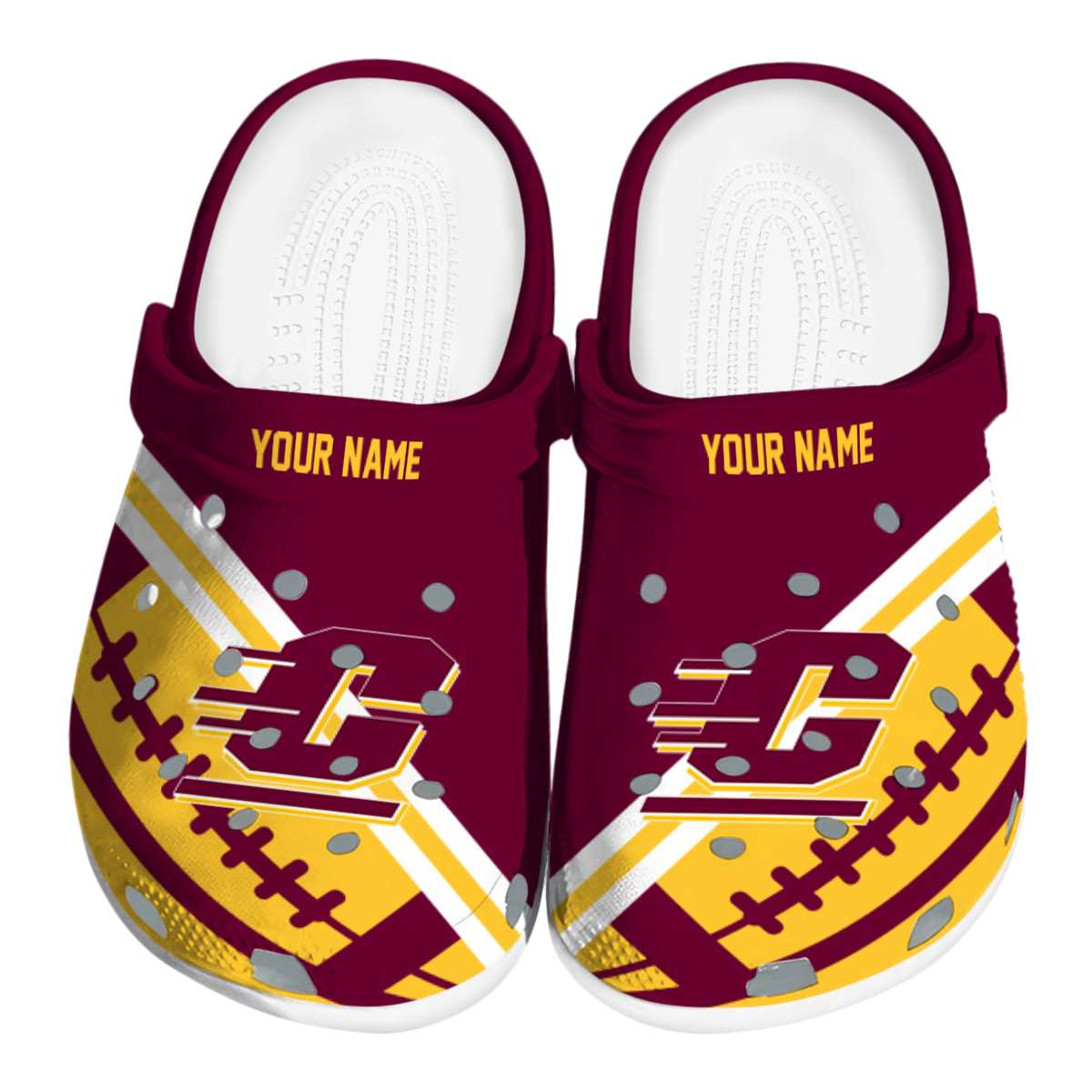 Central Michigan Chippewas 2025 NCAA Sport Crocs Clogs For Men Women and Kids - GNL1461438