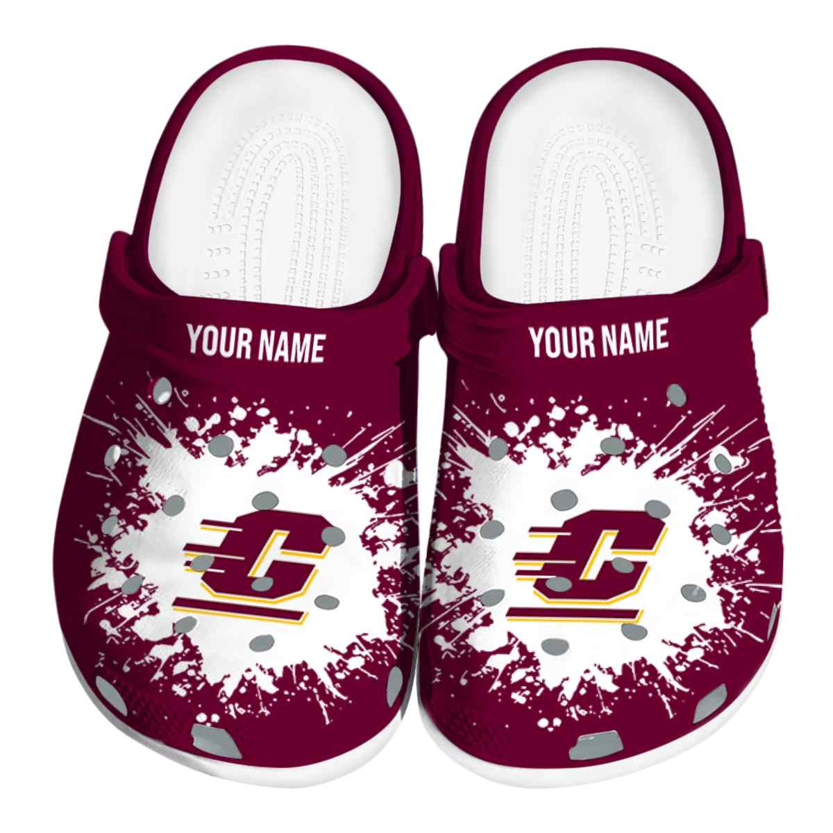 Central Michigan Chippewas 2025 NCAA Sport Crocs Clogs For Men Women and Kids - GNL1461456