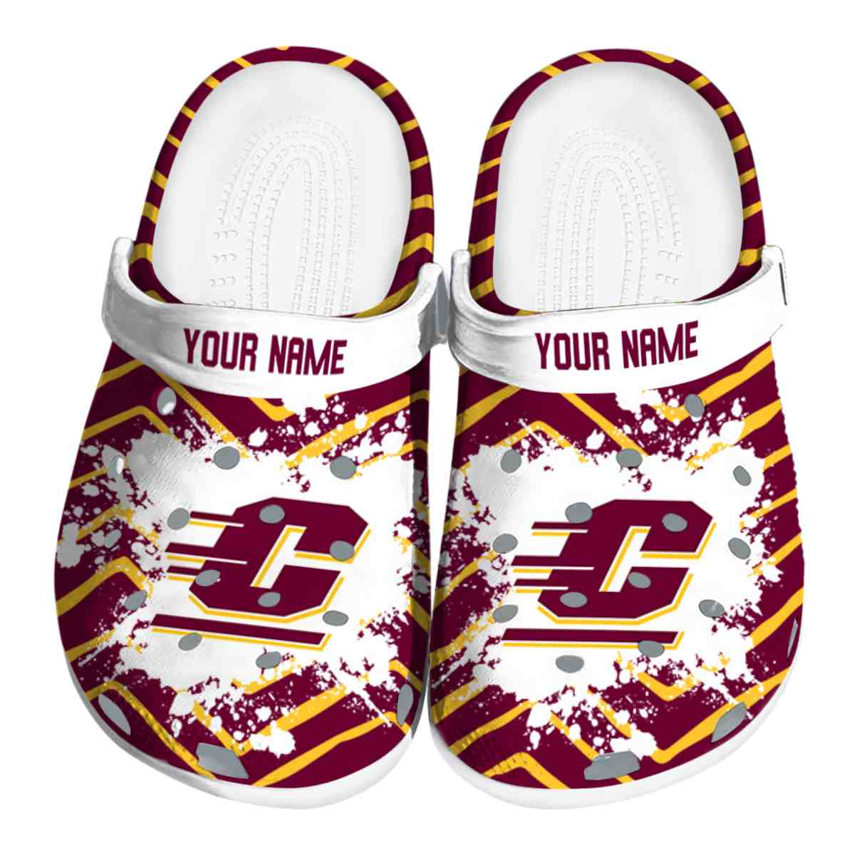 Central Michigan Chippewas 2025 NCAA Sport Crocs Clogs For Men Women and Kids - GNL1461449