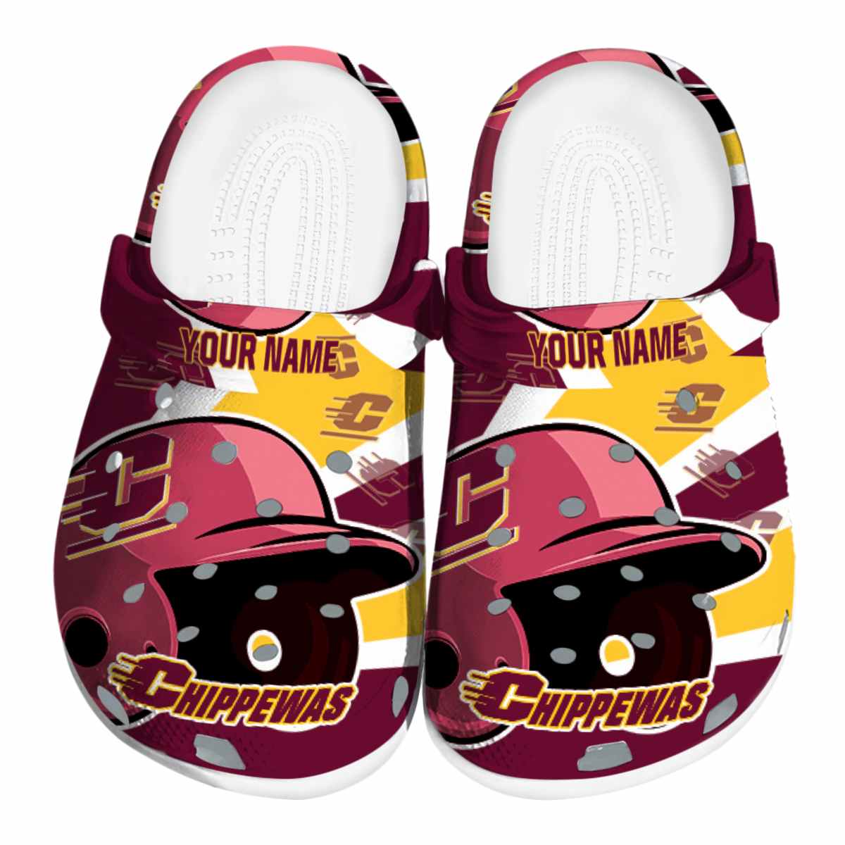 Central Michigan Chippewas 2025 NCAA Sport Crocs Clogs For Men Women and Kids - GNL1461447