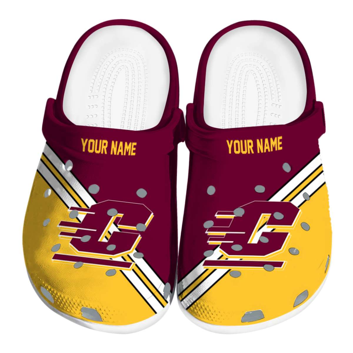 Central Michigan Chippewas 2025 NCAA Sport Crocs Clogs For Men Women and Kids - GNL1461452