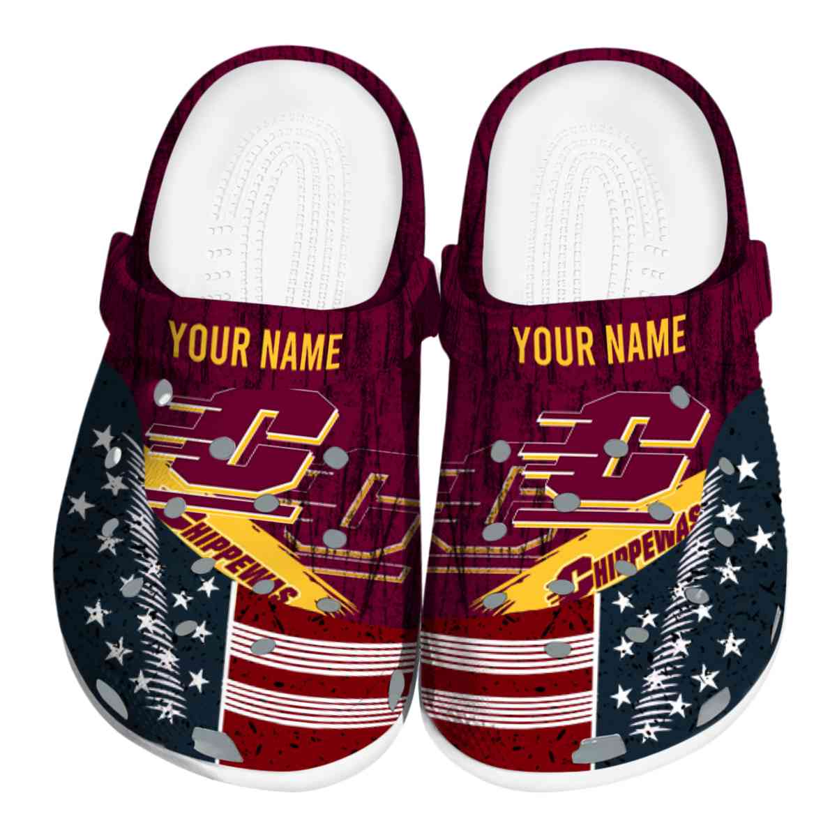 Central Michigan Chippewas 2025 NCAA Sport Crocs Clogs For Men Women and Kids - GNL1461435