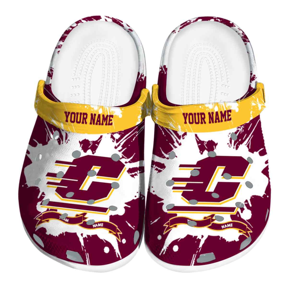 Central Michigan Chippewas 2025 NCAA Sport Crocs Clogs For Men Women and Kids - GNL1461489