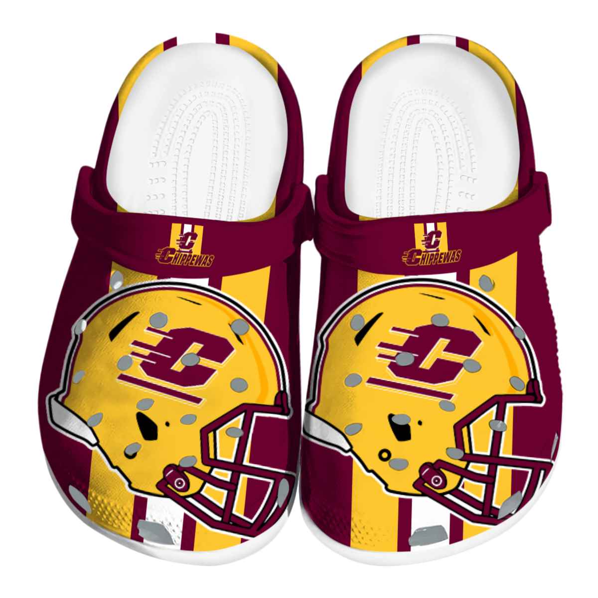 Central Michigan Chippewas 2025 NCAA Sport Crocs Clogs For Men Women and Kids - GNL1461485