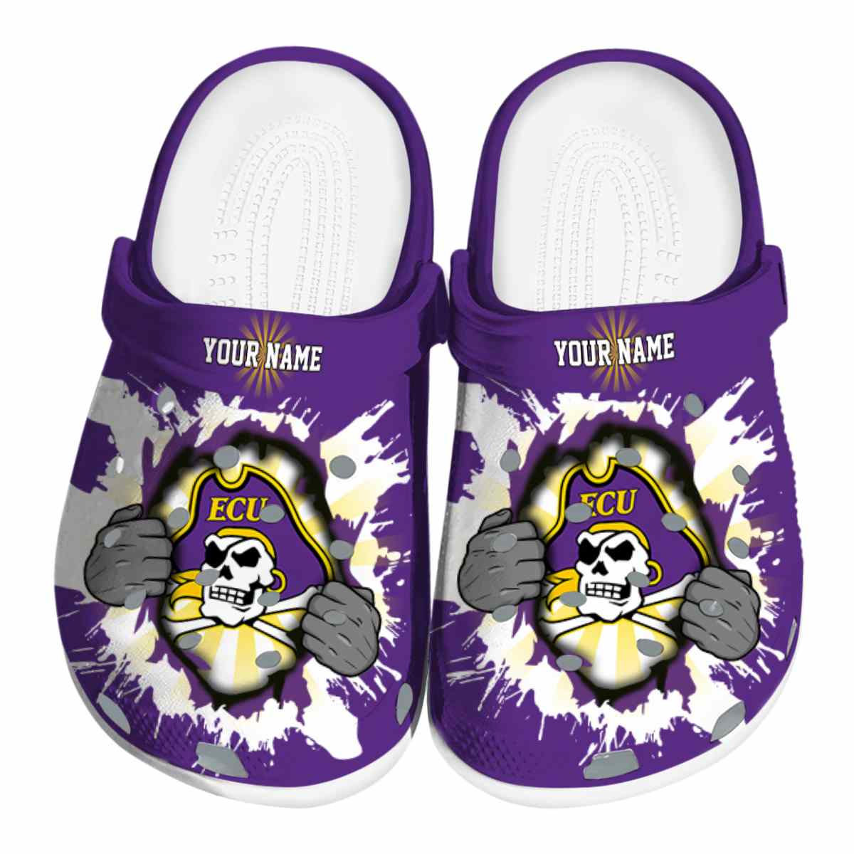 East Carolina Pirates 2025 NCAA Sport Crocs Clogs For Men Women and Kids - GNL1461905