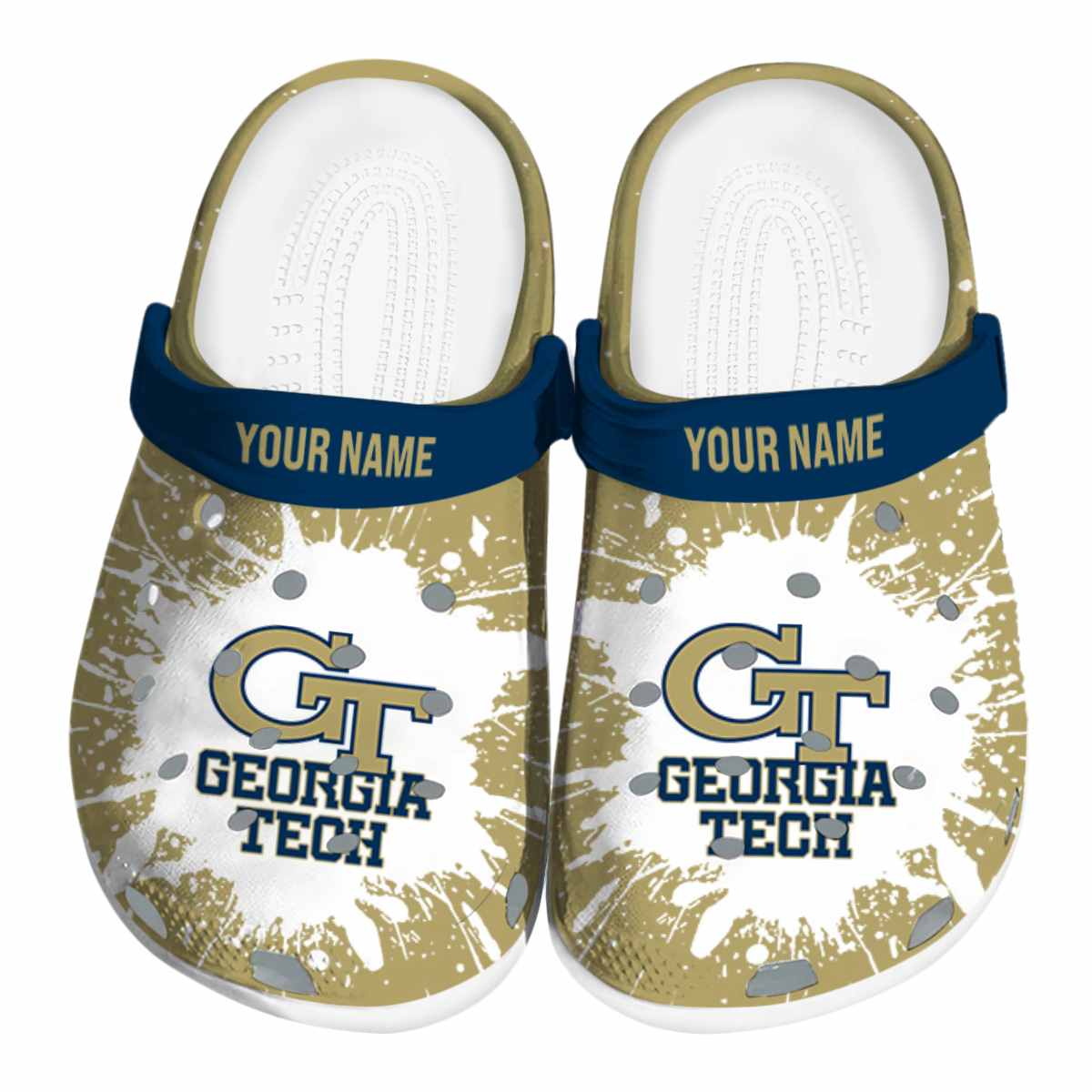 Georgia Tech Yellow Jackets 2025 NCAA Sport Crocs Clogs For Men Women and Kids - GNL1462236