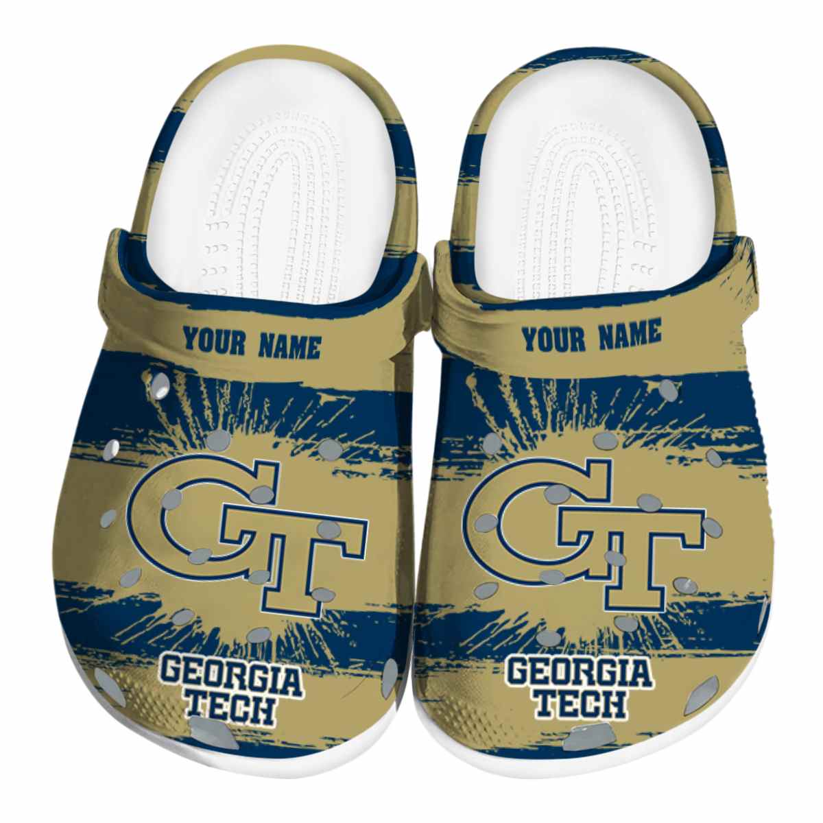Georgia Tech Yellow Jackets 2025 NCAA Sport Crocs Clogs For Men Women and Kids - GNL1462225