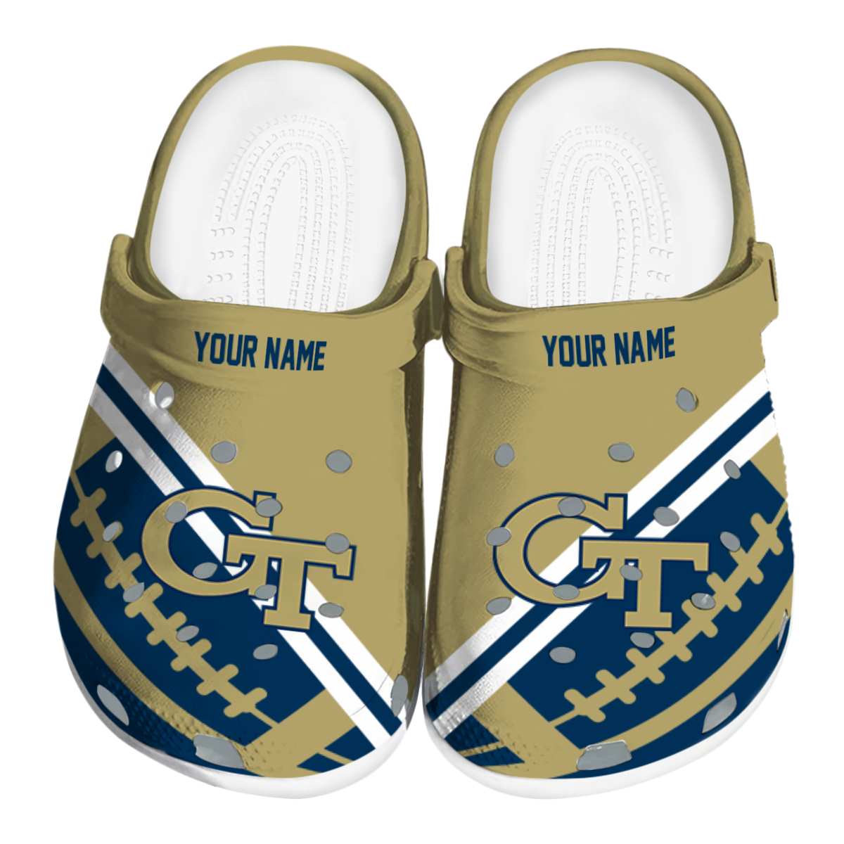 Georgia Tech Yellow Jackets 2025 NCAA Sport Crocs Clogs For Men Women and Kids - GNL1462229
