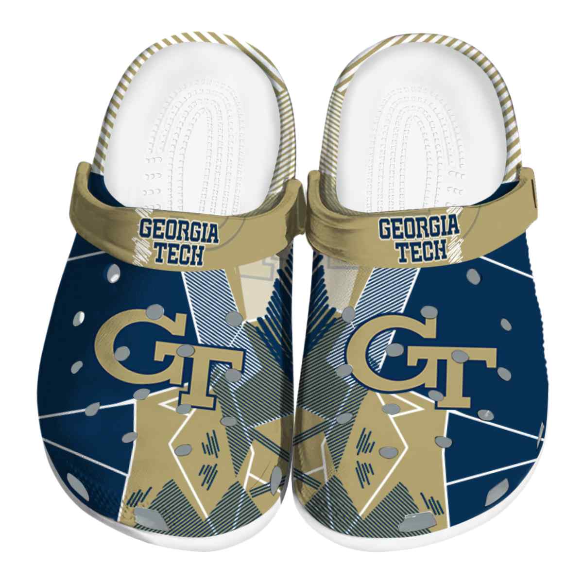 Georgia Tech Yellow Jackets 2025 NCAA Sport Crocs Clogs For Men Women and Kids - GNL1462259