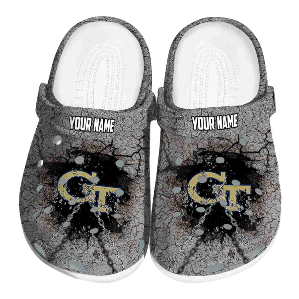Georgia Tech Yellow Jackets 2025 NCAA Sport Crocs Clogs For Men Women and Kids - GNL1462254