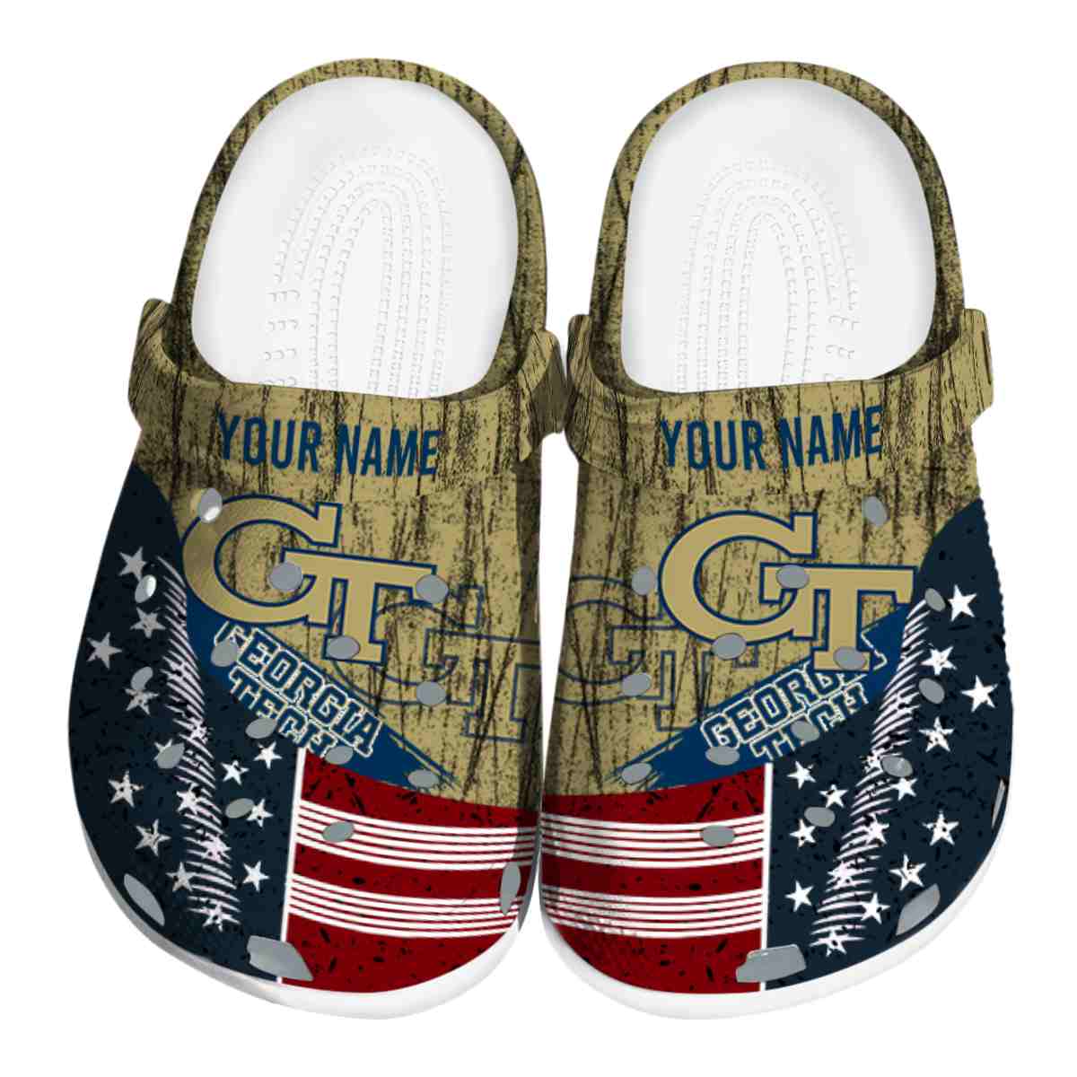 Georgia Tech Yellow Jackets 2025 NCAA Sport Crocs Clogs For Men Women and Kids - GNL1462245