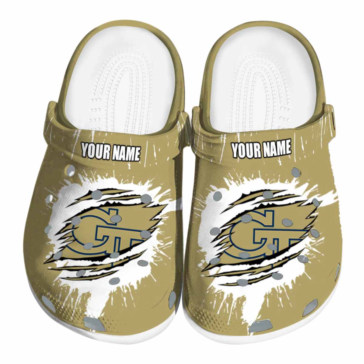 Georgia Tech Yellow Jackets 2025 NCAA Sport Crocs Clogs For Men Women and Kids - GNL1462246