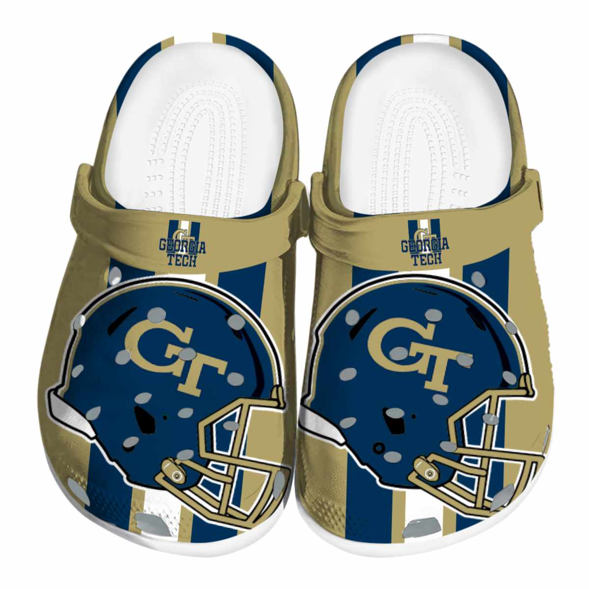Georgia Tech Yellow Jackets 2025 NCAA Sport Crocs Clogs For Men Women and Kids - GNL1462265