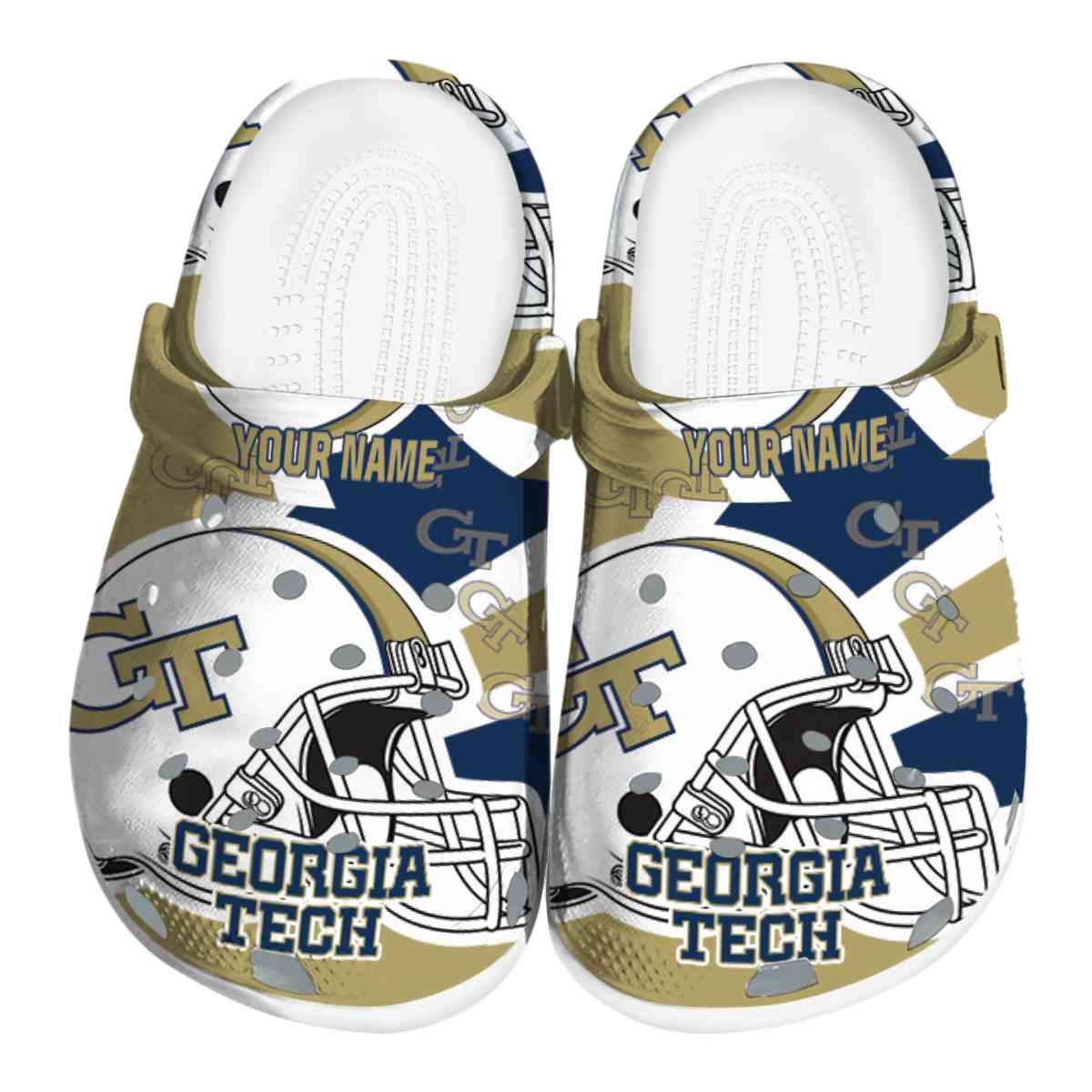 Georgia Tech Yellow Jackets 2025 NCAA Sport Crocs Clogs For Men Women and Kids - GNL1462243