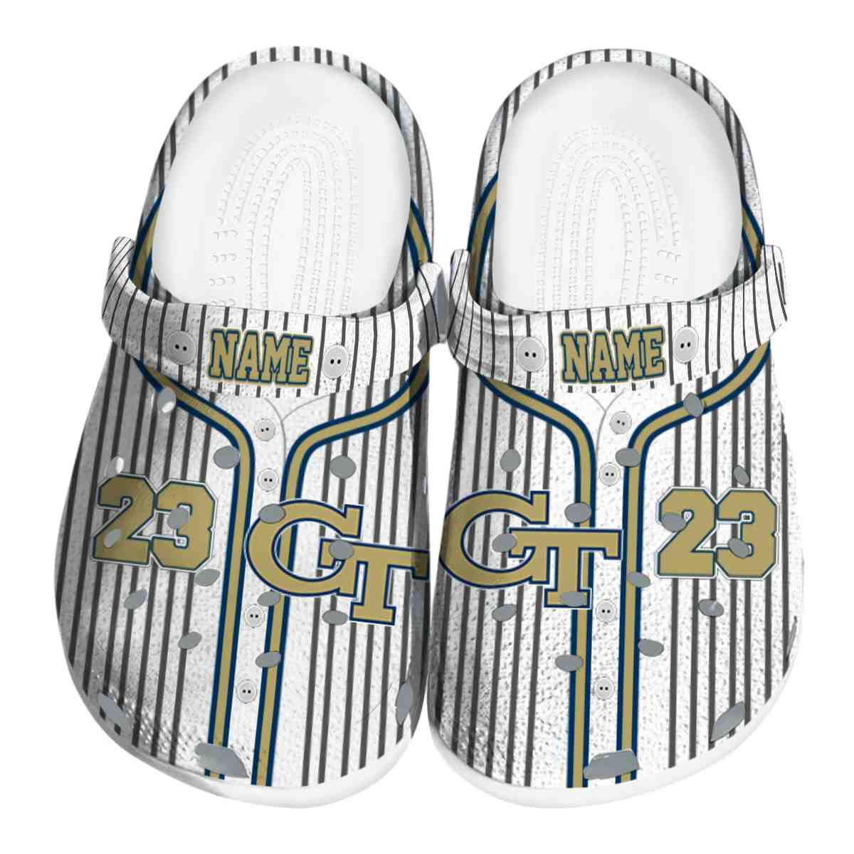 Georgia Tech Yellow Jackets 2025 NCAA Sport Crocs Clogs For Men Women and Kids - GNL1462242