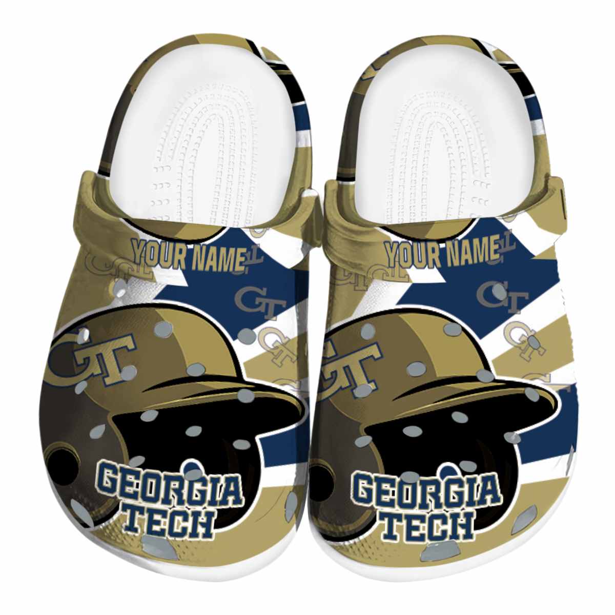 Georgia Tech Yellow Jackets 2025 NCAA Sport Crocs Clogs For Men Women and Kids - GNL1462258