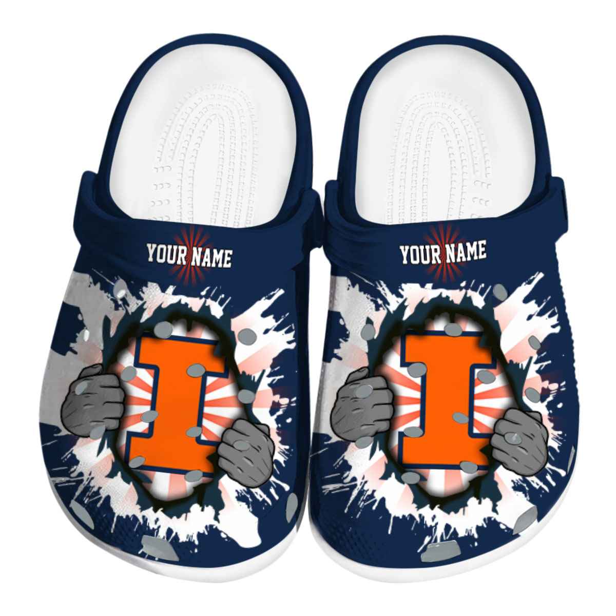 Illinois Fighting Illini 2025 NCAA Sport Crocs Clogs For Men Women and Kids - GNL1462378