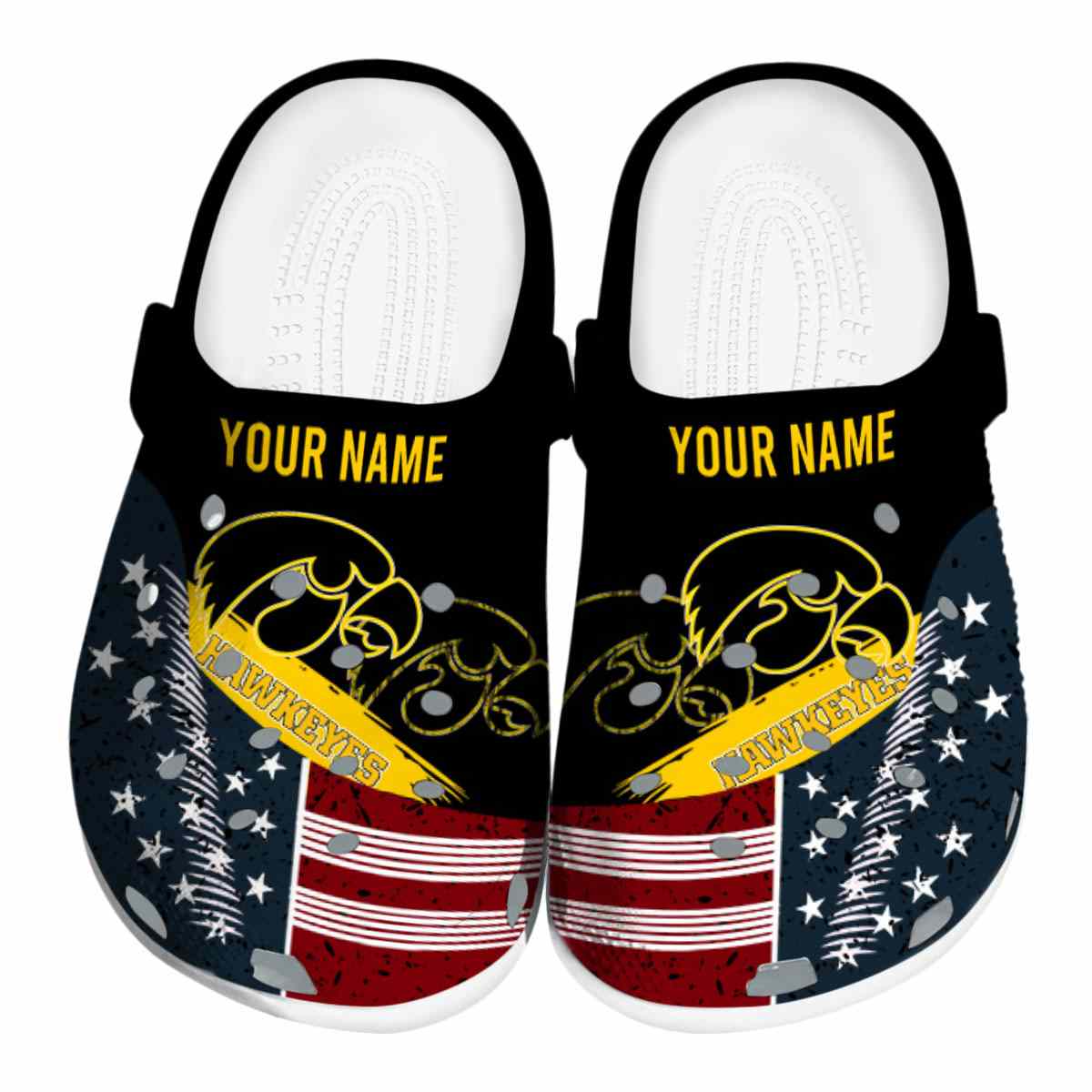 Iowa Hawkeyes 2025 NCAA Sport Crocs Clogs For Men Women and Kids - GNL1462441