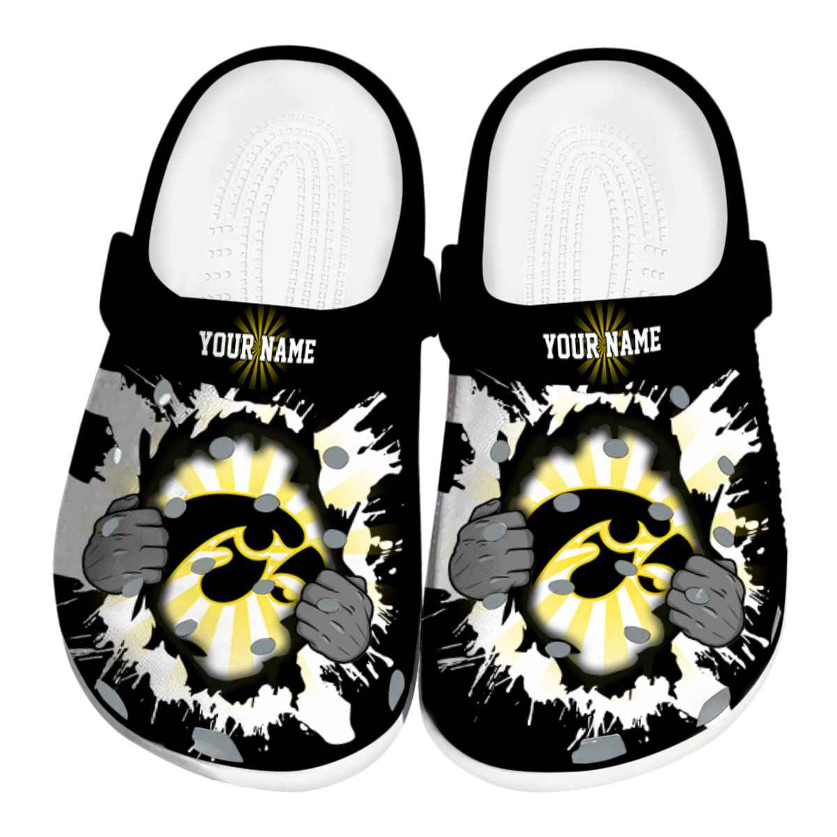 Iowa Hawkeyes 2025 NCAA Sport Crocs Clogs For Men Women and Kids - GNL1462469