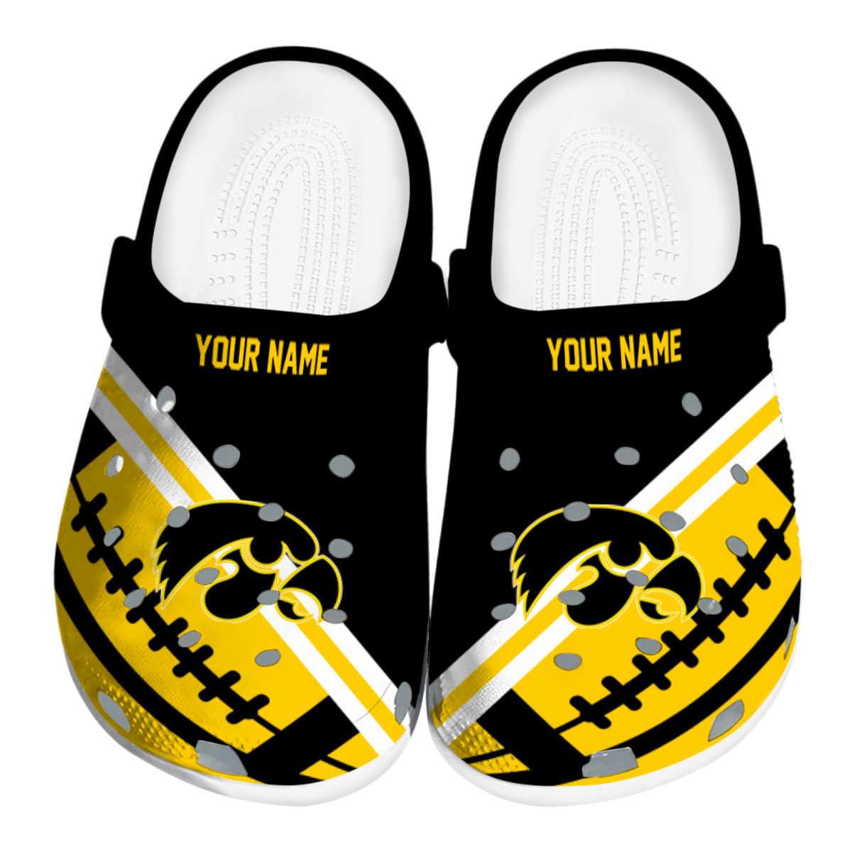Iowa Hawkeyes 2025 NCAA Sport Crocs Clogs For Men Women and Kids - GNL1462470