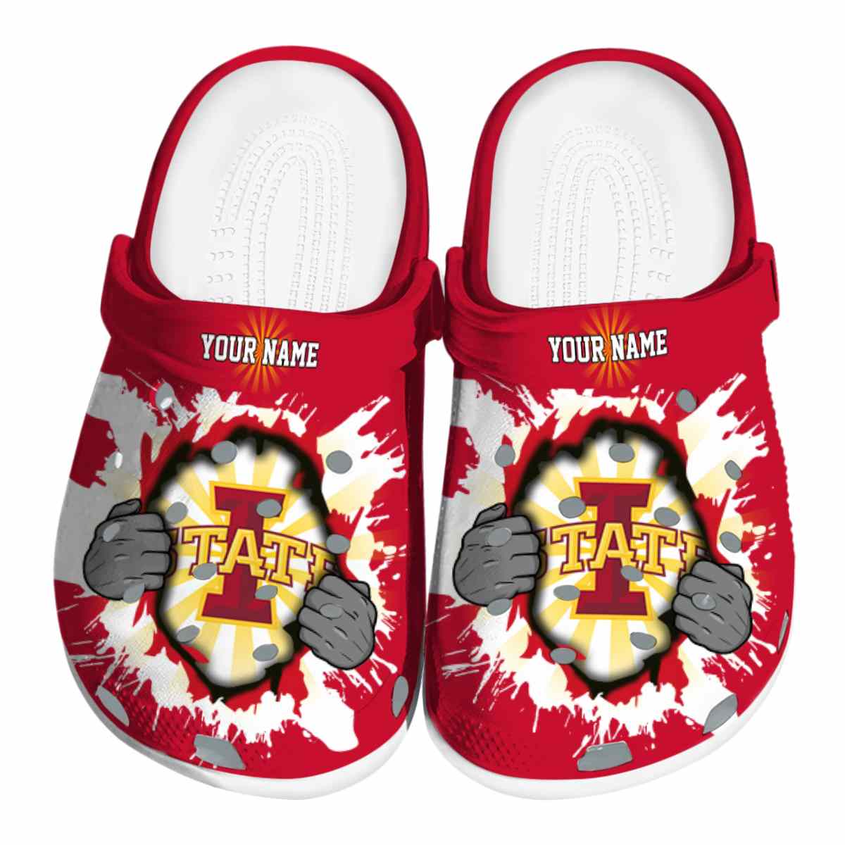 Iowa State Cyclones 2025 NCAA Sport Crocs Clogs For Men Women and Kids - GNL1462480