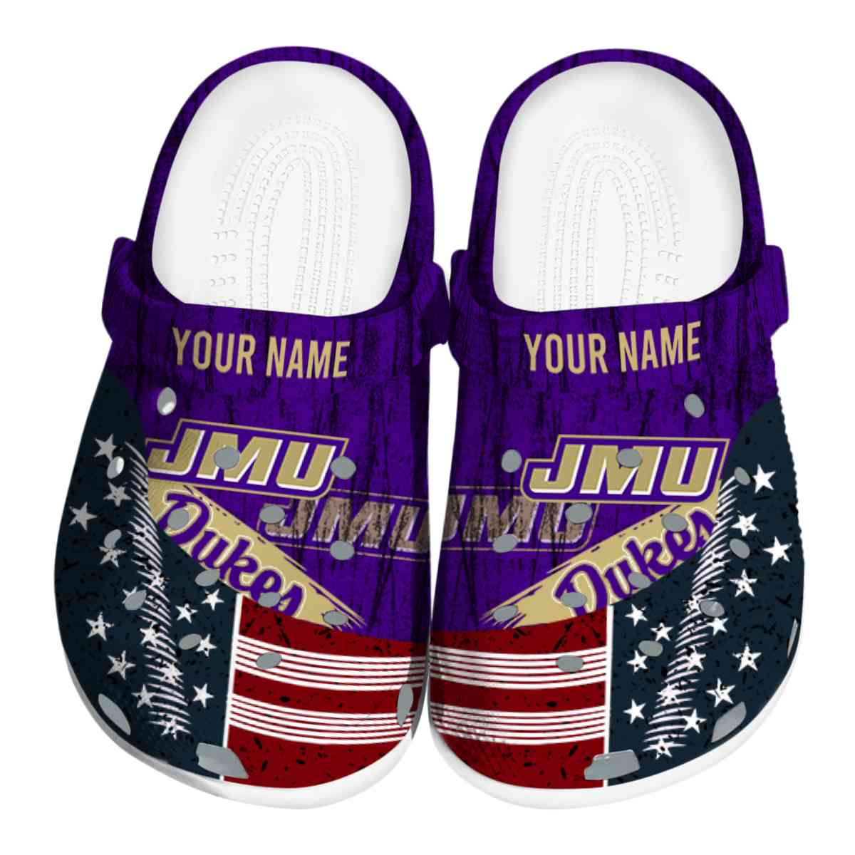 James Madison Dukes 2025 NCAA Sport Crocs Clogs For Men Women and Kids - GNL1462582