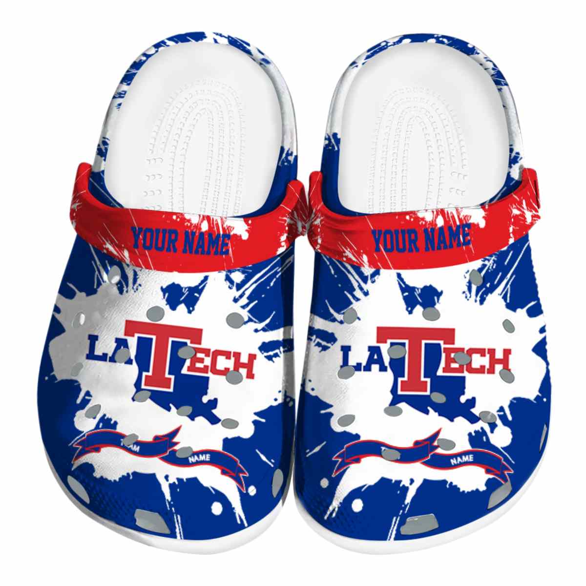 LA Tech 2025 NCAA Sport Crocs Clogs For Men Women and Kids - GNL1462749