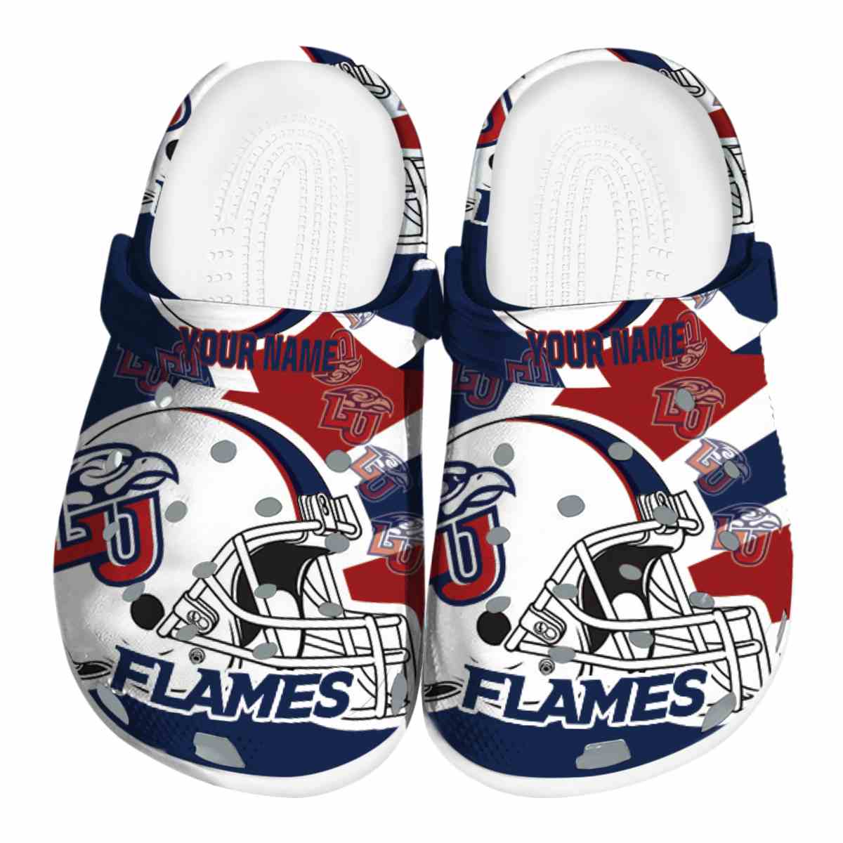 Liberty Flames 2025 NCAA Sport Crocs Clogs For Men Women and Kids - GNL1462778