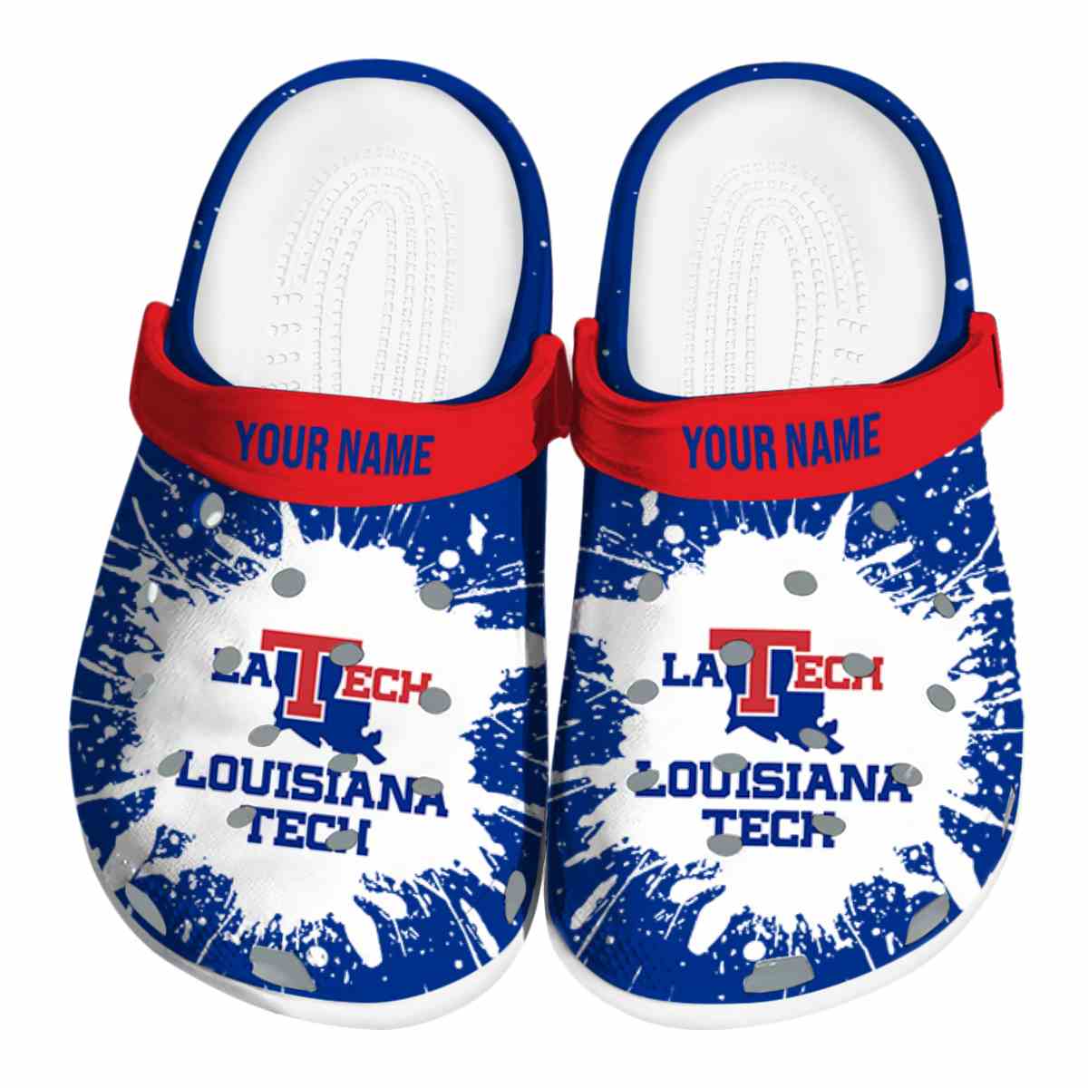 LA Tech 2025 NCAA Sport Crocs Clogs For Men Women and Kids - GNL1462798