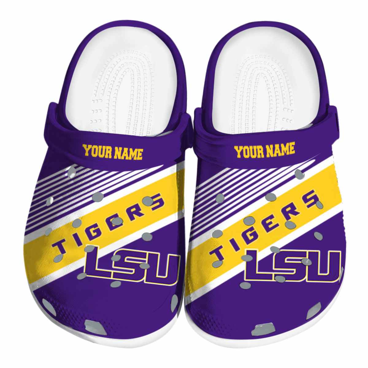 LSU Tigers 2025 NCAA Sport Crocs Clogs For Men Women and Kids - GNL1462926