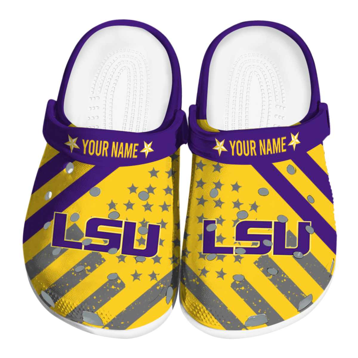 LSU Tigers 2025 NCAA Sport Crocs Clogs For Men Women and Kids - GNL1462900